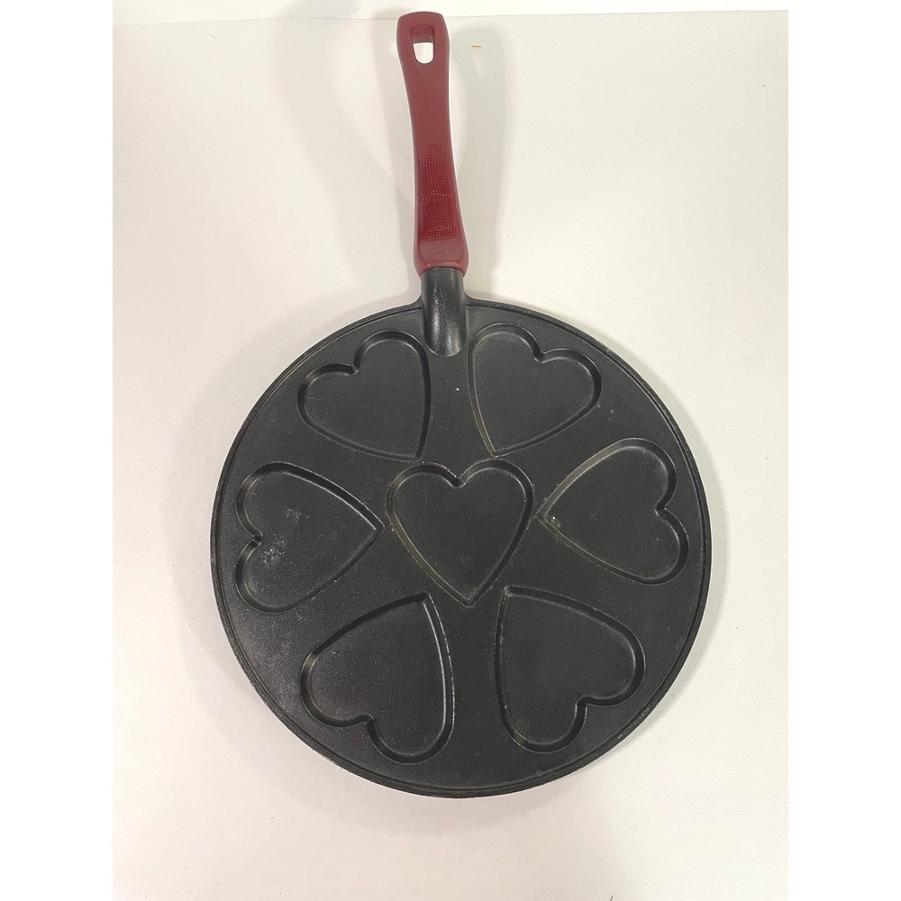 Nordic Ware Heart Shaped Pancake Mold Pan 7 -‎ 3" Hearts Valentines